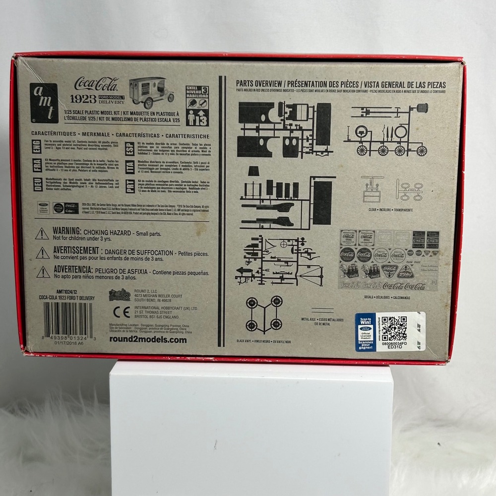 AMT Coca Cola 1923 Ford T Delivery 125 Scale Plastic Model Kit New - Picture 3 of 7